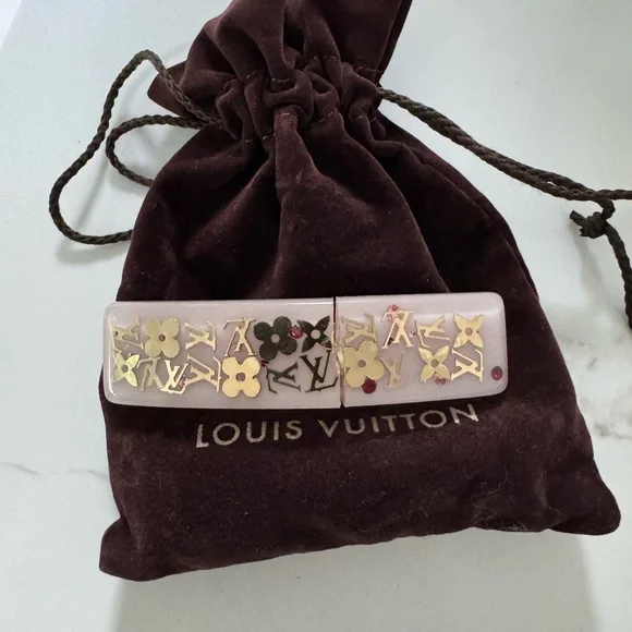 Louis Vuitton Inclusion hair Barrette , gold and beige - Picture 2 of 5